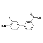 CAS 登录号：889950-38-3， 4'-氨基-3'-氟-3-联苯基羧酸