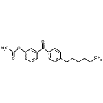 CAS 登录号：890099-96-4， 3-(4-己基苯并酰基)苯基乙酸酯