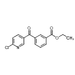 CAS 登录号：890100-48-8， 乙基3-[(6-氯-3-吡啶基)羰基]苯甲酸酯