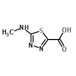CAS 登录号：89033-43-2， 5-(甲基氨基)-1,3,4-噻二唑-2-羧酸