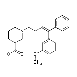 CAS 登录号：89203-60-1， 1-[(3Z)-4-(3-甲氧基苯基)-4-苯基-3-丁烯-1-基]-3-哌啶羧酸
