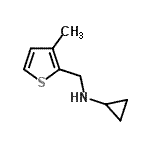 CAS 登录号：892571-43-6， N-[(3-甲基-2-噻吩基)甲基]环丙胺