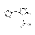 CAS 登录号：892874-27-0， [3-(2-噻吩基甲基)-5-硫代-1,5-二氢-4H-1,2,4-三唑-4-基]乙酸