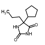 CAS 登录号：89354-44-9， 5-环戊基-5-丙基-2,4-咪唑烷二酮