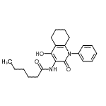 CAS 登录号:893601-94-0, N-(4-羟基-2-氧代-1-苯基-1,2,5,6,7,8-六氢-3-喹啉基)己酰胺