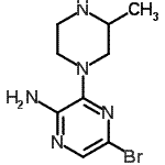 CAS 登录号:893612-12-9, 5-溴-3-(3-甲基-1-哌嗪基)-2-吡嗪胺