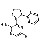 CAS 登录号：893612-27-6， 5-溴-3-[2-(2-吡啶基)-1-吡咯烷基]-2-吡嗪胺