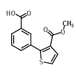 CAS 登录号：893735-30-3， 3-[3-(甲氧羰基)-2-噻吩基]苯甲酸