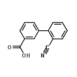CAS 登录号：893736-75-9， 2'-氰基-3-联苯基羧酸