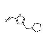 CAS 登录号：893745-81-8， 4-(1-吡咯烷基甲基)-2-噻吩甲醛