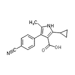 CAS 登录号：894074-70-5， 4-(4-氰基苯基)-2-环丙基-5-甲基-1H-吡咯-3-羧酸