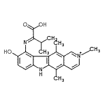 CAS 登录号：89683-26-1， 10-[(E)-(1-羧基-2-甲基丙亚基)氨基]-9-羟基-2,5,11-三甲基-6H-吡啶并[4,3-b]咔唑-2-鎓