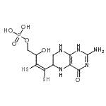 CAS 登录号:89700-34-5, (3Z)-4-(2-氨基-4-氧代-1,4,5,6,7,8-六氢-6-蝶啶基)-2-羟基-3,4-二硫基-3-丁烯-1-基二氢磷酸酯