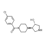 CAS 登录号：897651-93-3， (4-氯苯基){4-[(3R,4R)-4-羟基-3-吡咯烷基]-1-哌嗪基}甲酮