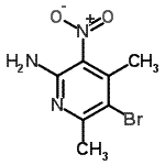 CAS 登录号：89791-76-4， 5-溴-4,6-二甲基-3-硝基-2-吡啶胺