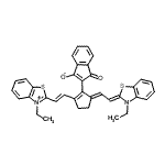 CAS 登录号：89806-50-8， 2-{(5E)-2-[(E)-2-(3-乙基-1,3-苯并噻唑-3-鎓-2-基)乙烯基]-5-[(2Z)-2-(3-乙基-1,3-苯并噻唑-2(3H)-亚基)亚乙基]-1-环戊烯-1-基}-1-氧代-1H-茚-3-醇