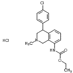 CAS#: 89845-17-0, Ethyl [4-(4-chlorophenyl)-2-methyl-1,2,3,4-tetrahydro-8-isoquinolinyl]carbamate hydrochloride (1:1)