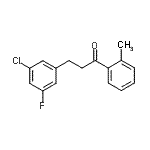 CAS 登录号：898750-04-4， 3-(3-氯-5-氟苯基)-1-(2-甲基苯基)-1-丙酮
