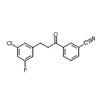 CAS 登录号：898750-25-9， 3-[3-(3-氯-5-氟苯基)丙酰]苯甲腈