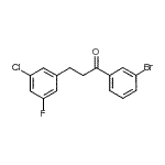 CAS 登录号：898750-46-4， 1-(3-溴苯基)-3-(3-氯-5-氟苯基)-1-丙酮