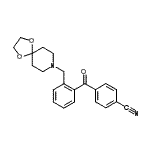 CAS 登录号：898755-87-8， 4-[2-(1,4-二氧杂-8-氮杂螺[4.5]癸-8-基甲基)苯甲酰基]苯甲腈