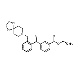 CAS 登录号：898755-90-3， 乙基3-[2-(1,4-二氧杂-8-氮杂螺[4.5]癸-8-基甲基)苯甲酰基]苯甲酸酯