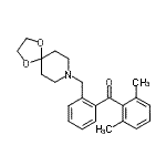 CAS 登录号：898756-12-2， (2,6-二甲基苯基)[2-(1,4-二氧杂-8-氮杂螺[4.5]癸-8-基甲基)苯基]甲酮