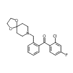 CAS 登录号：898756-39-3， (2-氯-4-氟苯基)[2-(1,4-二氧杂-8-氮杂螺[4.5]癸-8-基甲基)苯基]甲酮