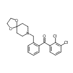 CAS 登录号：898756-48-4， (2,3-二氯苯基)[2-(1,4-二氧杂-8-氮杂螺[4.5]癸-8-基甲基)苯基]甲酮