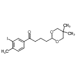 CAS 登录号：898757-15-8， 4-(5,5-二甲基-1,3-二恶烷-2-基)-1-(3-碘-4-甲基苯基)-1-丁酮
