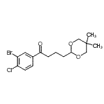 CAS 登录号：898757-23-8， 1-(3-溴-4-氯苯基)-4-(5,5-二甲基-1,3-二恶烷-2-基)-1-丁酮