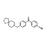 CAS 登录号：898757-64-7， 4-[4-(1,4-二氧杂-8-氮杂螺[4.5]癸-8-基甲基)苯甲酰基]苯甲腈
