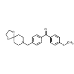 CAS 登录号：898757-74-9， [4-(1,4-二氧杂-8-氮杂螺[4.5]癸-8-基甲基)苯基][4-(甲硫基)苯基]甲酮