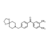 CAS 登录号：898757-96-5， (3,4-二甲基苯基)[4-(1,4-二氧杂-8-氮杂螺[4.5]癸-8-基甲基)苯基]甲酮