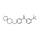 CAS 登录号：898758-12-8， [4-(1,4-二氧杂-8-氮杂螺[4.5]癸-8-基甲基)苯基][3-(三氟甲基)苯基]甲酮