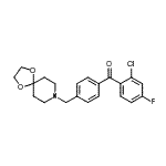 CAS 登录号：898758-19-5， (2-氯-4-氟苯基)[4-(1,4-二氧杂-8-氮杂螺[4.5]癸-8-基甲基)苯基]甲酮