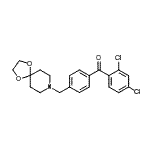 CAS 登录号：898758-31-1， (2,4-二氯苯基)[4-(1,4-二氧杂-8-氮杂螺[4.5]癸-8-基甲基)苯基]甲酮