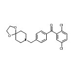 CAS 登录号：898758-34-4， (2,5-二氯苯基)[4-(1,4-二氧杂-8-氮杂螺[4.5]癸-8-基甲基)苯基]甲酮