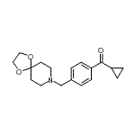 CAS 登录号：898758-55-9， 环丙基[4-(1,4-二氧杂-8-氮杂螺[4.5]癸-8-基甲基)苯基]甲酮