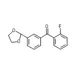 CAS 登录号：898759-28-9， [3-(1,3-二氧戊环-2-基)苯基](2-氟苯基)甲酮