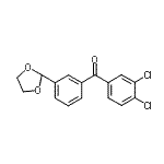 CAS 登录号：898759-58-5， (3,4-二氯苯基)[3-(1,3-二氧戊环-2-基)苯基]甲酮