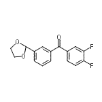 CAS 登录号：898759-65-4， (3,4-二氟苯基)[3-(1,3-二氧戊环-2-基)苯基]甲酮
