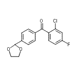 CAS 登录号：898760-60-6， (2-氯-4-氟苯基)[4-(1,3-二氧戊环-2-基)苯基]甲酮