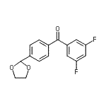 CAS 登录号：898760-80-0， (3,5-二氟苯基)[4-(1,3-二氧戊环-2-基)苯基]甲酮