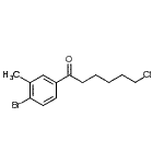 CAS 登录号：898760-96-8， 1-(4-溴-3-甲基苯基)-6-氯-1-己酮