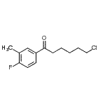 CAS 登录号：898761-08-5， 6-氯-1-(4-氟-3-甲基苯基)-1-己酮