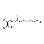CAS 登录号：898761-33-6， 7-氯-1-(3-氟-4-甲基苯基)-1-庚酮