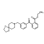 CAS 登录号：898761-56-3， 乙基2-[3-(1,4-二氧杂-8-氮杂螺[4.5]癸-8-基甲基)苯甲酰基]苯甲酸酯
