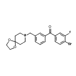 CAS 登录号：898761-93-8， (4-溴-3-氟苯基)[3-(1,4-二氧杂-8-氮杂螺[4.5]癸-8-基甲基)苯基]甲酮