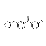CAS 登录号：898770-16-6， (3-溴苯基)[3-(1-吡咯烷基甲基)苯基]甲酮